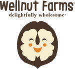 Wellnut Farms logo smiling walnut face
